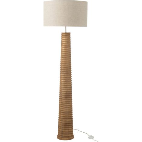 Lampadaire Filetage en Bois "Ailanthus" 160cm Naturel (1/5)