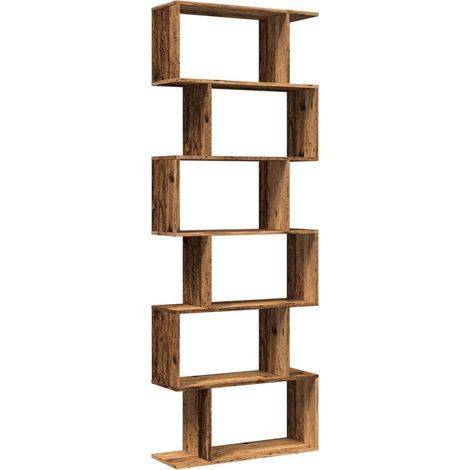 Maison Exclusive - Raumteiler-Bücherregal 6 Etagen Altholz-Optik