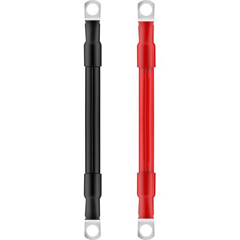 Cable Batterie Voiture 25mm² 15cm Câble Onduleur 3AWG 12V avec M10 Cosses à œillets pour Camion Auto Moto Marine Solaire Rouge Noir (1/5)