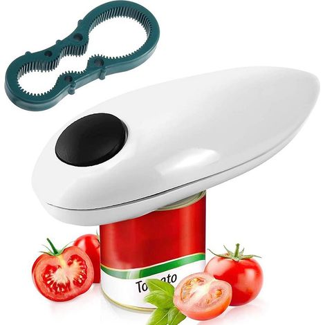 Ouvre-boîte électrique, couvercle sans bords tranchants, ouvre-boîte automatique OneTouch pour seniors, appareil de cuisine (1/5)