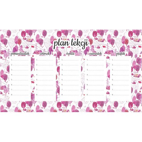 Plan de lección magnético Pollito rosa 45x26cm