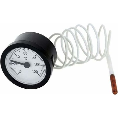 Thermomètre à Cadran Jauge de Température Capillaire avec Capteur 1m 0-120°C pour Mesurer l'Eau Liquide (1/3)