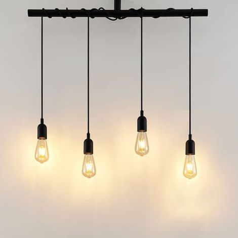 [NEUWERTIG] B-Ware Lindby Kravos Hängelampe Hängeleuchte Pendelleuchte Deckenlampe Leuchte Schwarz