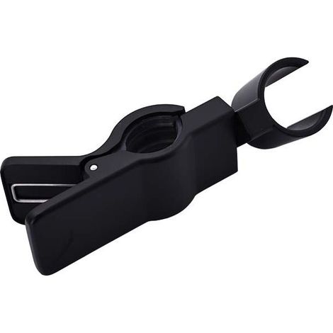 Austauschbarer Handbrausehalter, verstellbarer Duschhalter aus Metall, Duschkopfhalterung, für Handbrause oder Duschkopf, Chrom, kein Bohren erforderlich (Schwarz) (1/5)