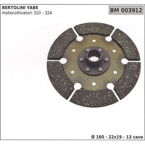 Disco frizione per BERTOLINI YABE motocoltivatore 310 324 003912