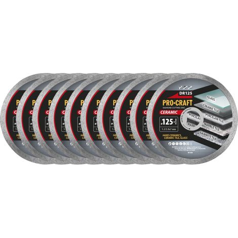 Disque à tronçonner diamanté Procraft DR125 Ceramic 125 x 22,23 mm, lot de 10 (1/2)