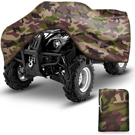 190T Extérieure Housse Bâche Protection pour ATV Moto Quad Imperméable Anti -UV Camouflage 256×110×120CM, ATV Quad Cover Lourd Housse de Vélo Electrique (1/4)