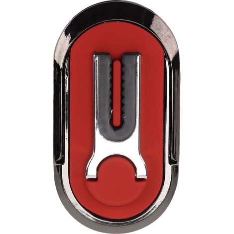 Support de téléphone portable avec allume-cigare rechargeable et câble de chargement inclus (rouge). Anneau de maintien pour téléphone. (1/5)