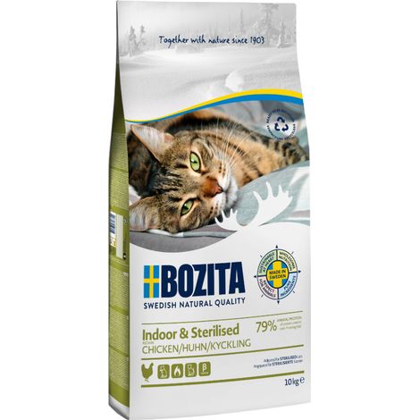 Croquettes Bozita pour chat d'intérieur stérilisé au poulet, 10 kg