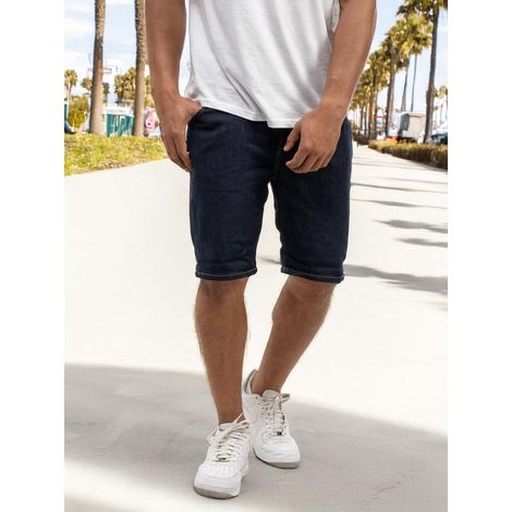 Pantalones cortos vaqueros azul oscuro para hombre MyStars Classic 28 (1/5)