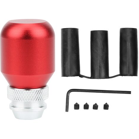 Manche de levier de vitesse télescopique universel réglable en alliage d'aluminium givré SK003 rouge (1/5)