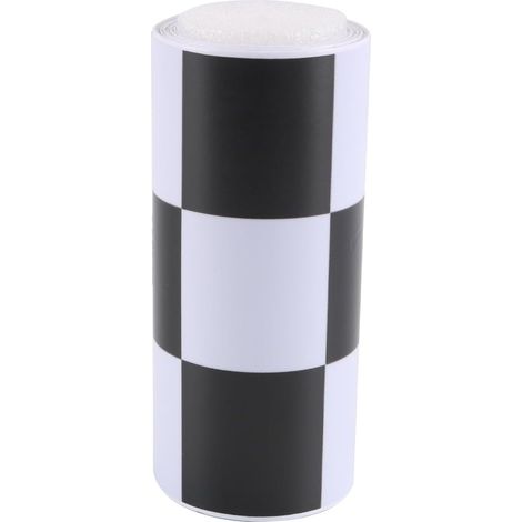 1 rouleau d'autocollant mural en PVC à carreaux noirs et blancs pour salle de bain, plinthe, carrelage, bordure murale, décoration DIY (1/5)