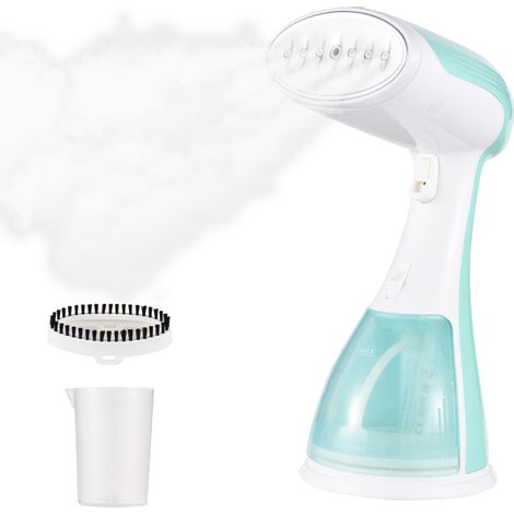 1500W Steamer for Clothes 2 in 1 Fabric Wrinkles Remover and Clothing Iron 35s Fast Heating 300ml Detachable Water Tank Portable Handheld Garment Steamer with Brush for Clothes Fabrics Curtains and (1/5)