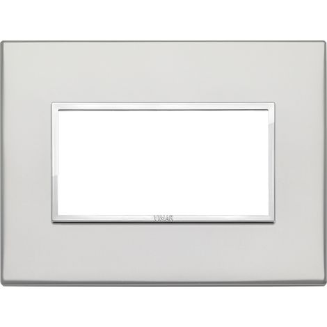VIMAR - 21654.07.01 Plaque argentée 4M