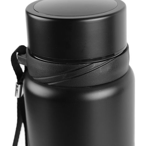 Bouteille isotherme en acier inoxydable 1000 ml avec affichage intelligent de la température, idéale pour le sport, les voyages et le bureau (noir). (1/5)