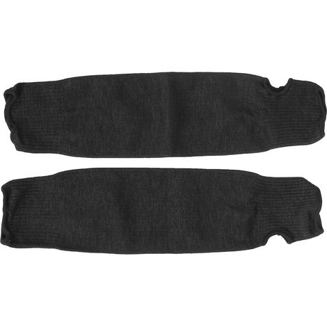 Manchon de protection anti-coupures niveau 5 avec trou pour pouce, manche noire 40 cm / 15,7 pouces (1/5)