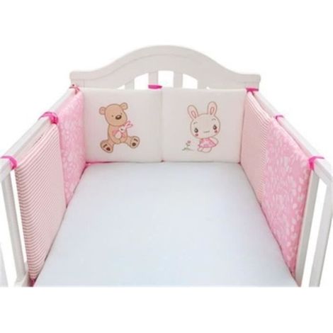 6 Pièces Tour de Lit Ensemble Pare-choc Literie Enfant Lit Bébé 30 x 30cm-008 QUI5087