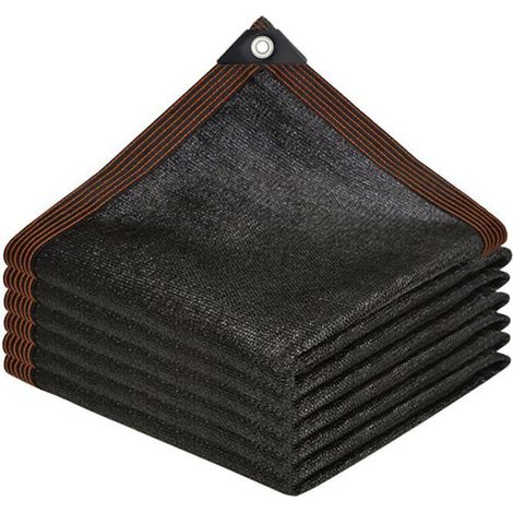 Voile d'ombrage 2x3m noir avec œillets pour jardin terrasse Meoiruery (1/5)