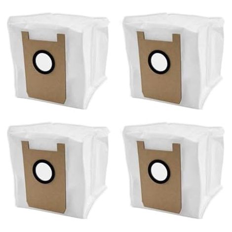 Lot de 4 sacs à poussière pour robot + et FIXR pour aspirateur, non tissé, haute capacité pour pièces de rechange (1/5)
