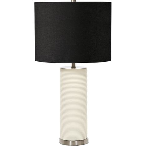 Lampada da tavolo Ripple porcellana bianca/nera 65cm Elstead (1/5)