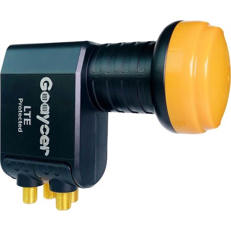Quad LNB numérique 4 voies HD 4K, avec filtre LTE, fiche plaquée or, protection contre les intempéries, 3D (1/5)