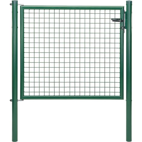 ALBERTS Wellengitter-Einzeltor, zinkp.grün Kst.b., B Mitte-Mitte Pf.1250mm, H1000mm (1/2)