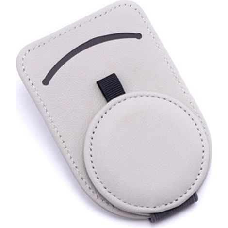 Porte-lunettes magnétique universel pour voiture, PU cuir, range-solairettes avec clip carte, support lunettes auto visière (1/5)