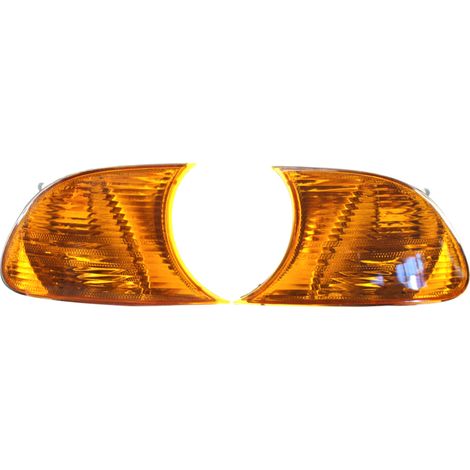 paire de feux de virage à lentille orange et jaune 63126904299 631269042300, gauche et droite, de remplacement pour BMW Série 3 E46 1998-2001 (1/5)