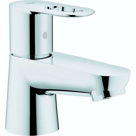Grohe – Robinet colonnette chrome – Mitigeur de lavabo monotrou – Levier métallique – Mousseur EcoJoy 5,7 l/min – Installation pose libre (1/6)