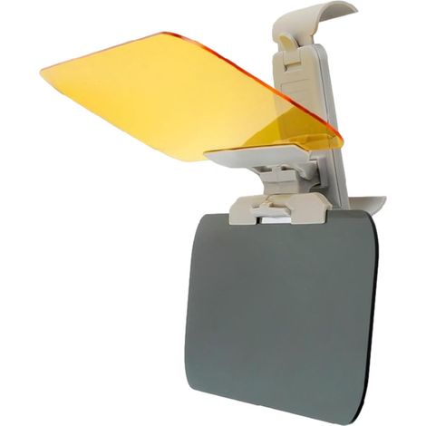 Pare-Soleil Voiture - Verre Anti-Éblouissement UV - Miroir Rabattable Intégré - Protection Oculaire Conduite Sûre - 1 Pièce (1/5)