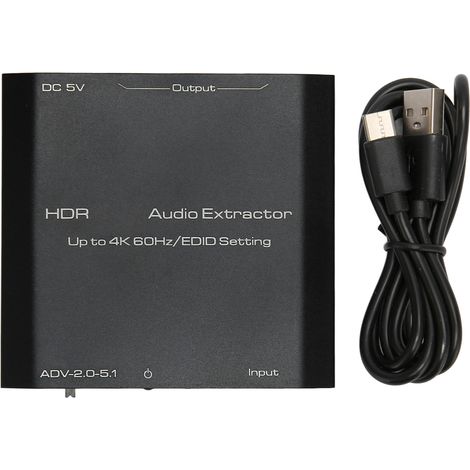 Extracteur Audio HDMI 4K 60Hz avec Support HDCP et DTS 5.1 pour Home Cinéma (1/5)