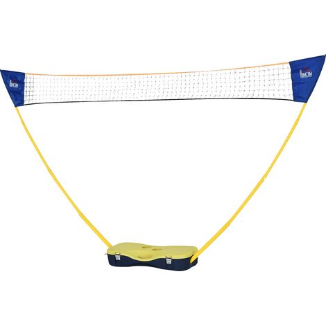 Red De Bádminton Con Soporte, Soporte Para Red De Bádminton, Soporte De Red Portátil, Red De Bádminton Con 4 Raquetas De Bádminton, Deportes Al Aire Libre, Amarillo+Azul