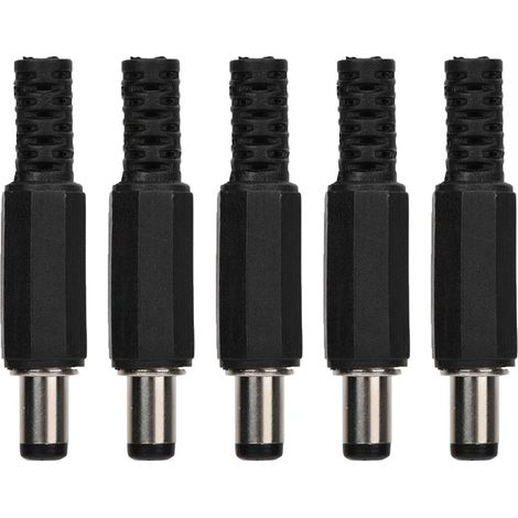 5-teiliger 2,1 x 5,5 mm DC-Stecker (männlich), Koaxialadapter für Netzteil (1/5)