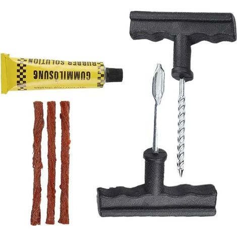 Kit di riparazione pneumatici per una riparazione rapida di pneumatici e cerchi. (1/5)