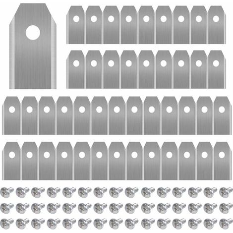 45 lames en titane - Compatibles avec toutes les tondeuses robotisées Husqvarn/Automower/Yardforce/Gardena (3G 0, 75 ) - Avec 45 vis - Lames de rechange pour modèles 105, 310, 315, 320, 420, 430x, R40 (1/5)