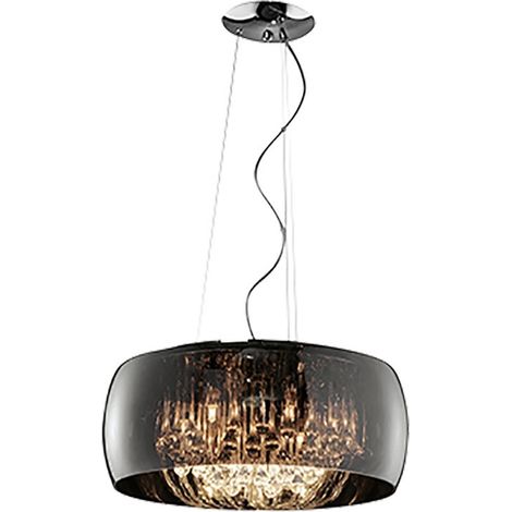 Lampada Sospensione Interno Pendagli Vetro 6 Luci 40 cm Dimmer Vapore GD Trio (1/3)