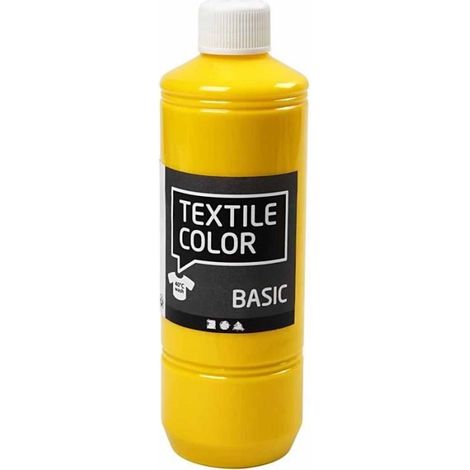 Peinture pour textile - Haute qualité - Jaune - Acrylique - Intérieur - Réf 34142