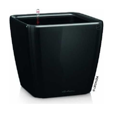 LECHUZA QUADRO Premium LS 28 Komplettset schwarz hochglanz (1/10)