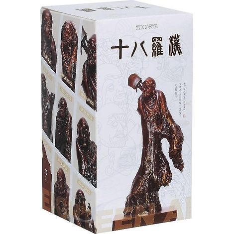 Tomfeel Achtzehn Jünger des Buddha Skulptur Blind Box Wurzel Schnitzerei Harz Statue Buddhistische Kunst