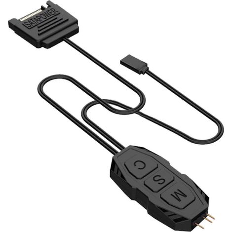 5V 3-Pin auf ARGB Adapter Controller Computerlüfter LED-Beleuchtung Kühlventilator Wasserkühlung ARGB Controller Kabel Mehrfarbig (1/5)