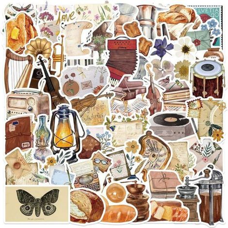 Lot de 50 autocollants autocollant stickers sticker scrapbooking aesthetic ordinateur portable Téléphone Papillons (1/5)