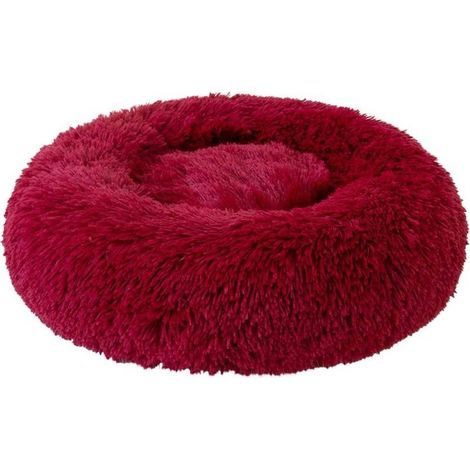 Panier Decdeal pour animaux de compagnie (chats et chiens) - Panier rond en peluche pour chien - Panier en forme de donut pour chat - Couleur et taille au choix (1/5)