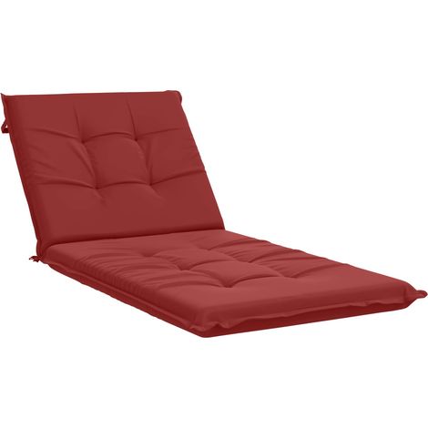 Sunlounger Cushion GEMERT 100% Polyester Wine Red vidaXL (1/5)