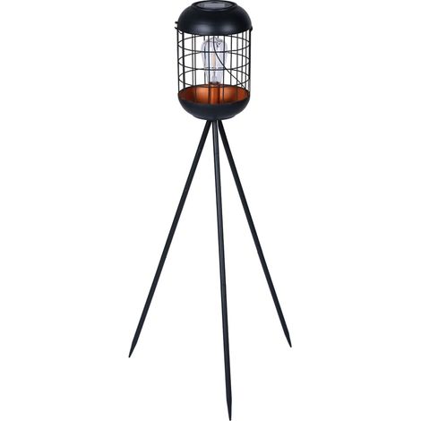 LED Solar Dreibein Laterne Ø17,5x26/92cm, Metall (1/5)
