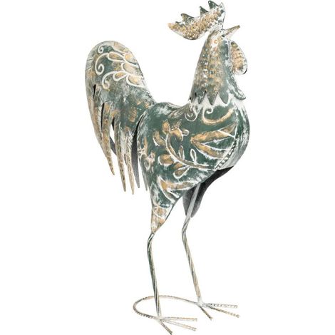 Statuette Coq Déco en Métal "Conor" 54cm Multicolore (1/2)