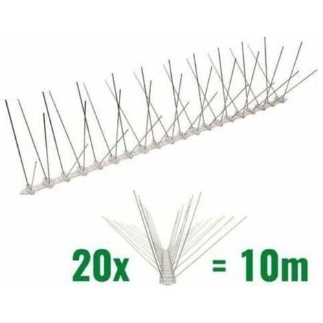 BARKBUSTERS Taubenabwehrhaken aus Polycarbonat, 10 Meter, 4 Reihen, hochwertige Lösung zur Vogelabwehr (1/4)