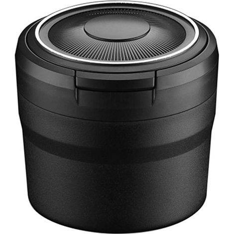 Cendrier de voiture étanche avec couvercle et LED - Poubelle mini portable pour voyages extérieurs et maison (1/5)