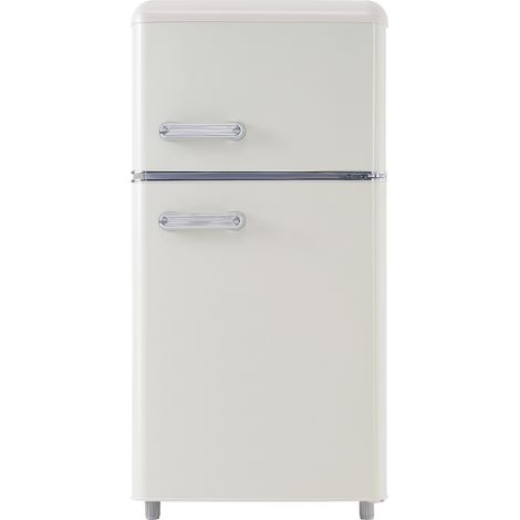 Fortuna Lai – Réfrigérateur rétro 72 L double porte – Éclairage LED – 39 dB – Classe E – Congélateur 21 L – Volume réfrigérateur 51 L – Pieds réglables (1/5)