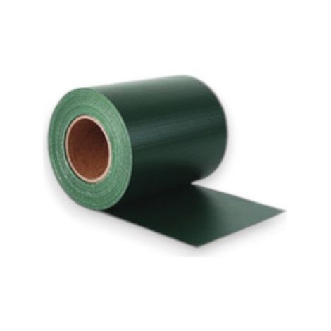 Striscia ombreggiante pvc altezza 19 cm lunghezza 35 metri con 20 clips incluse per recinzioni giardino -  Verde (1/5)