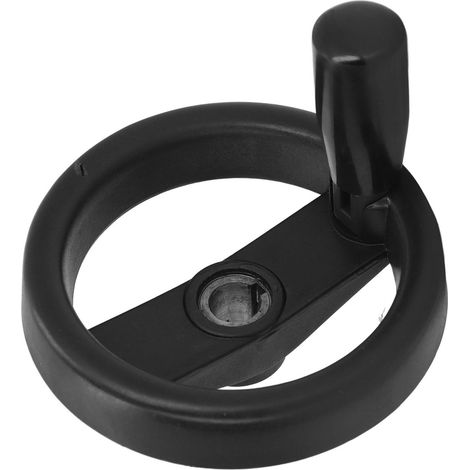 Volant de 125 mm de diamètre extérieur et 12 mm d'alésage, poignée pliable, volant en plastique pour tour, fraiseuse et perceuse (1/5)